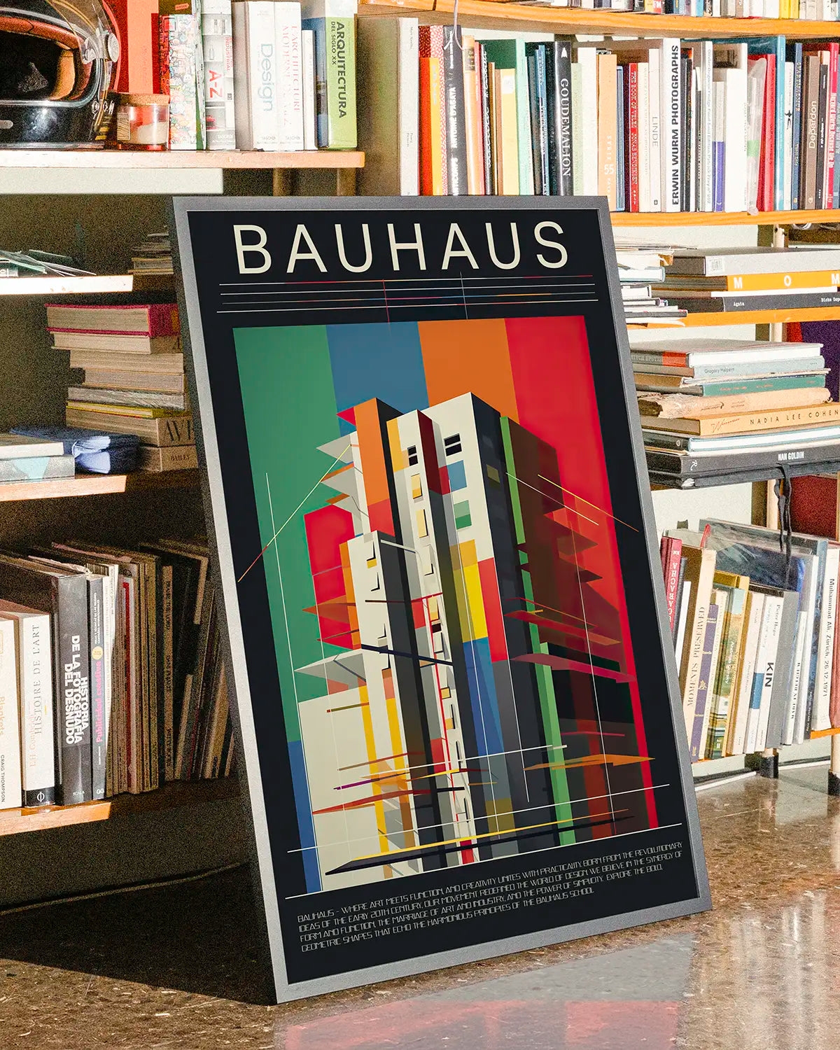 Bauhaus architecture poster