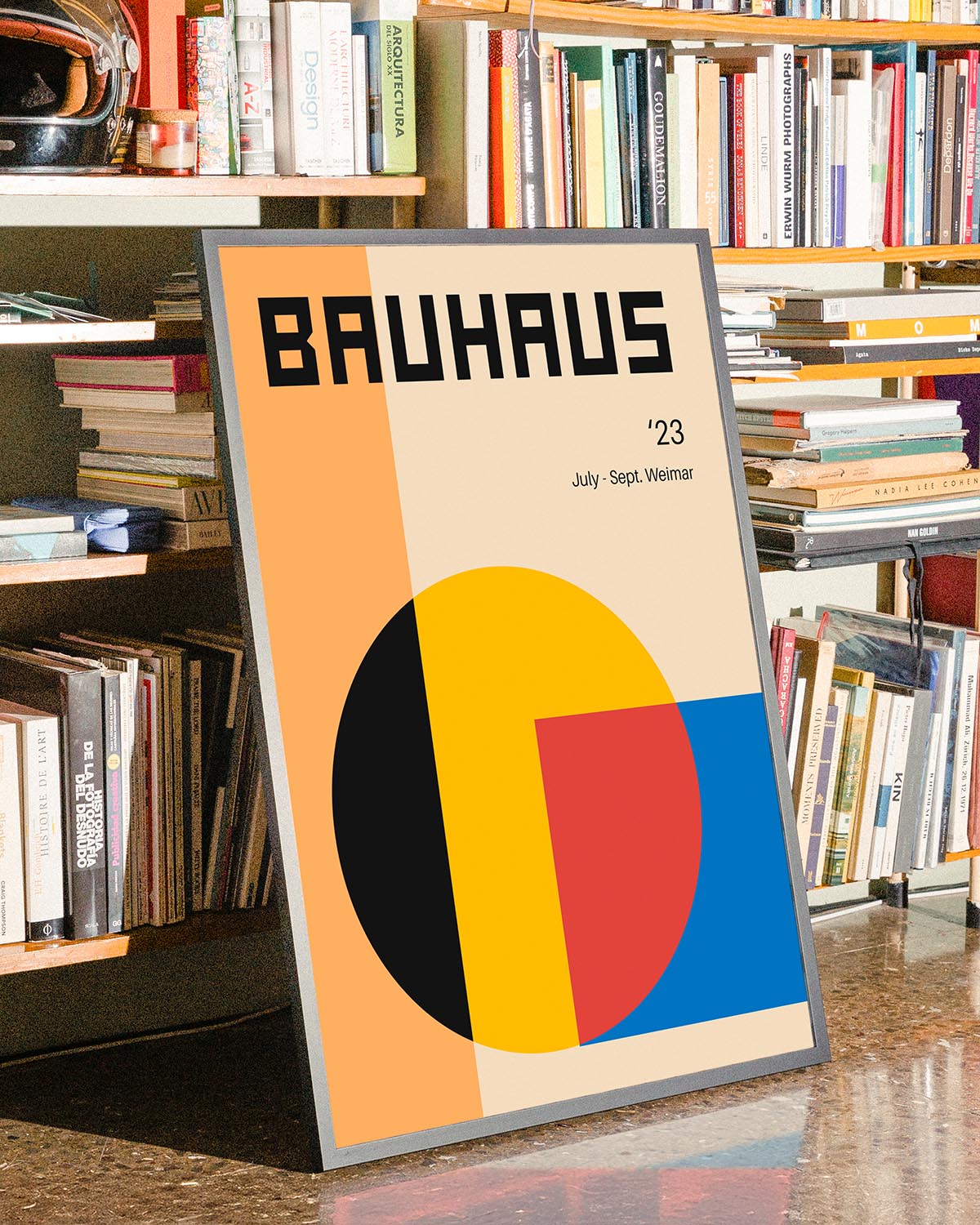 Bauhaus school multicolor poster