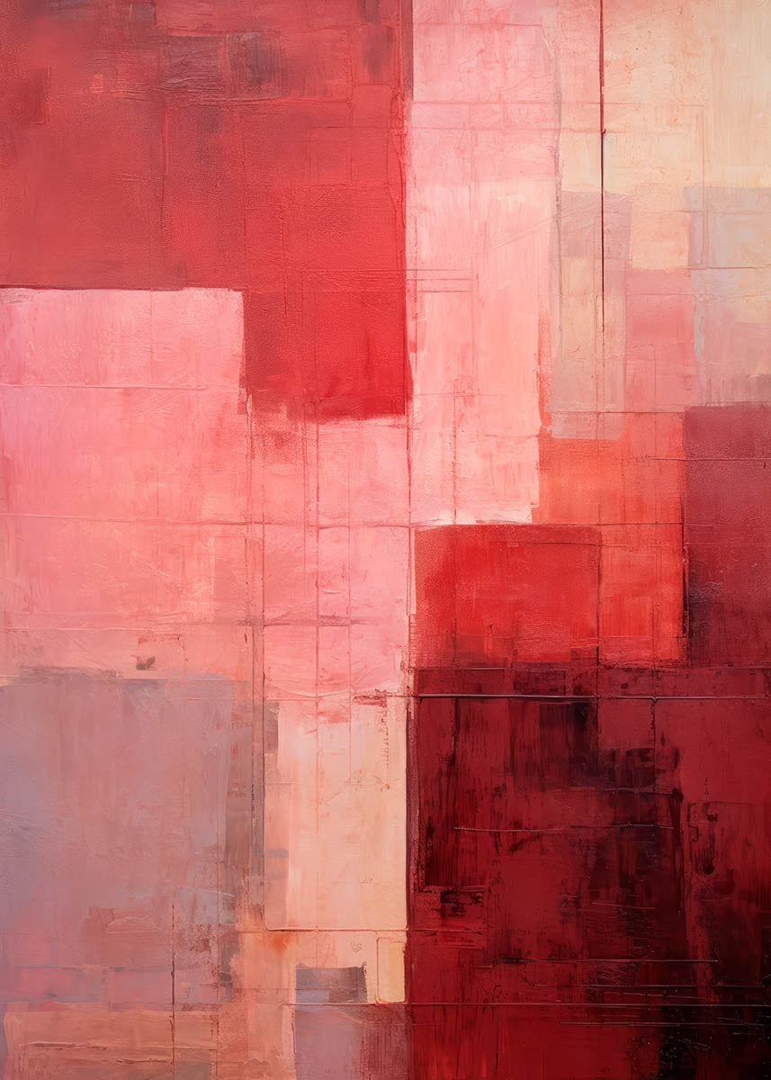 abstract red tonal poster