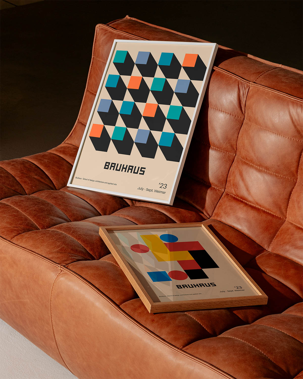 Bauhaus school poster multicolor