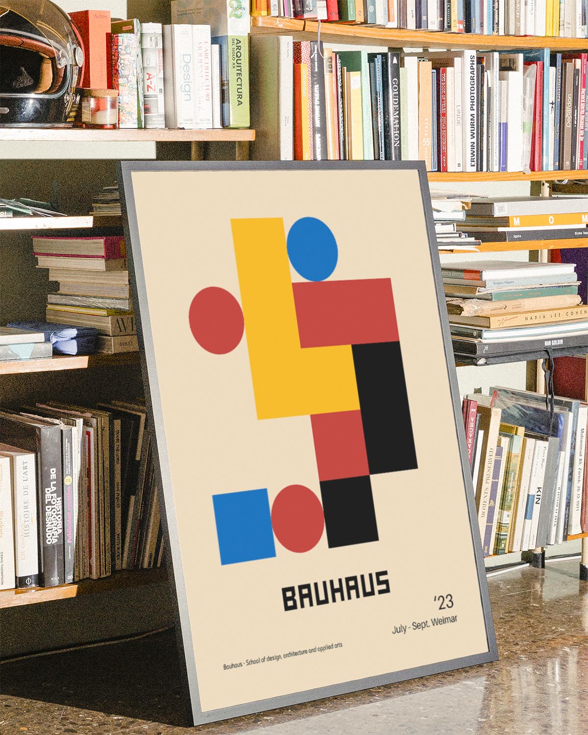 Bauhaus school poster multicolor