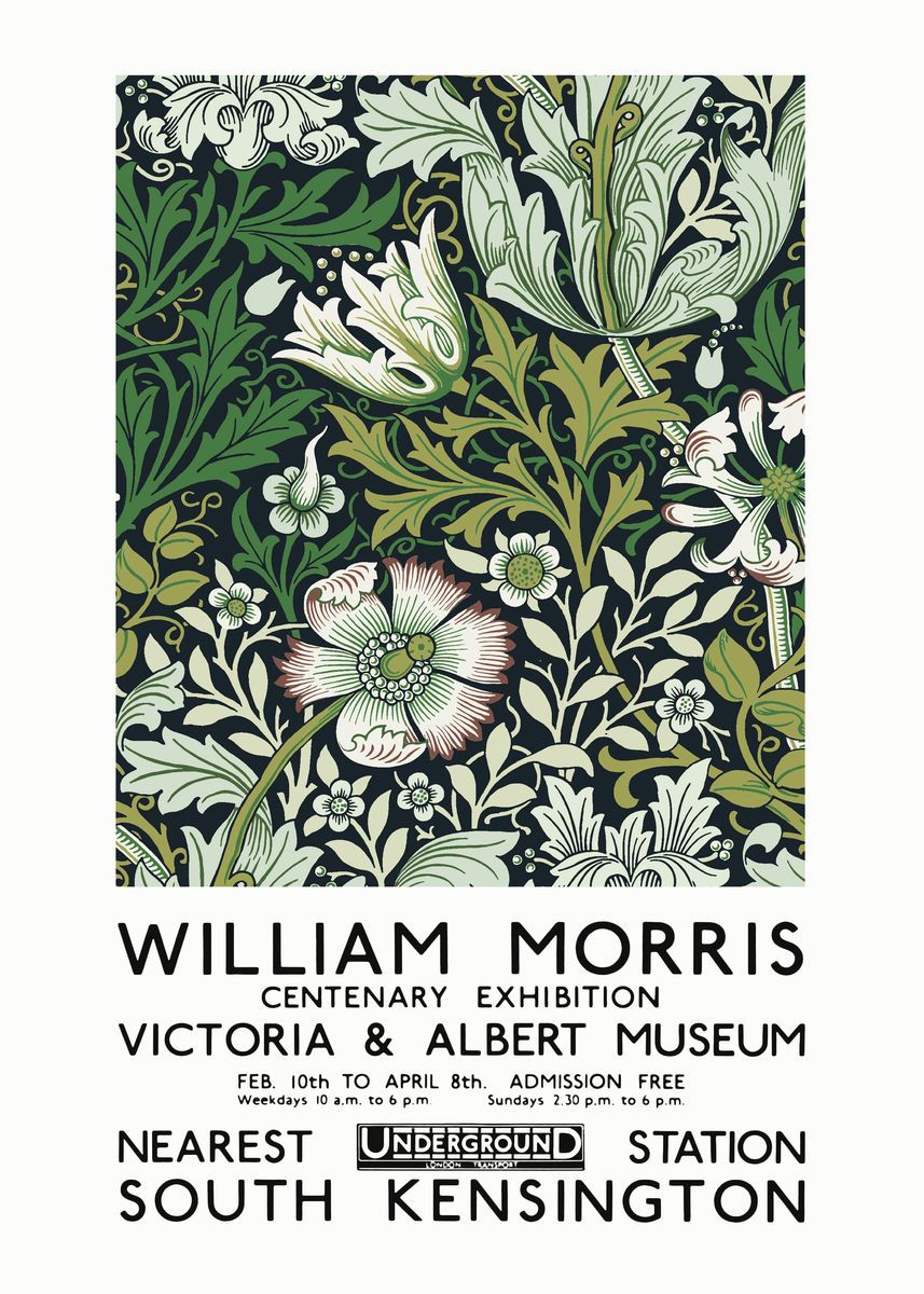 Art Classics wall art - 'William Morris exhibition poster V&A