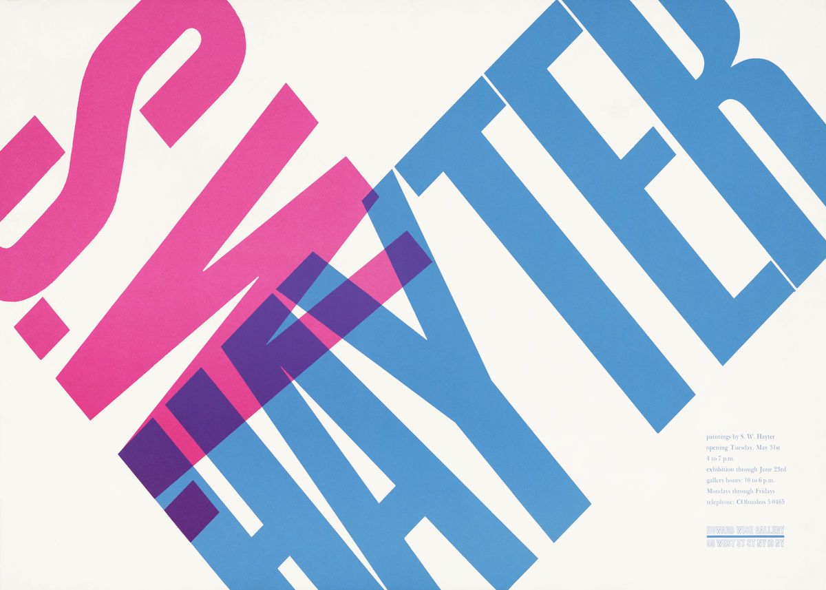 S.W Hayter vintage exhibition poster | art poster | Exhibition print