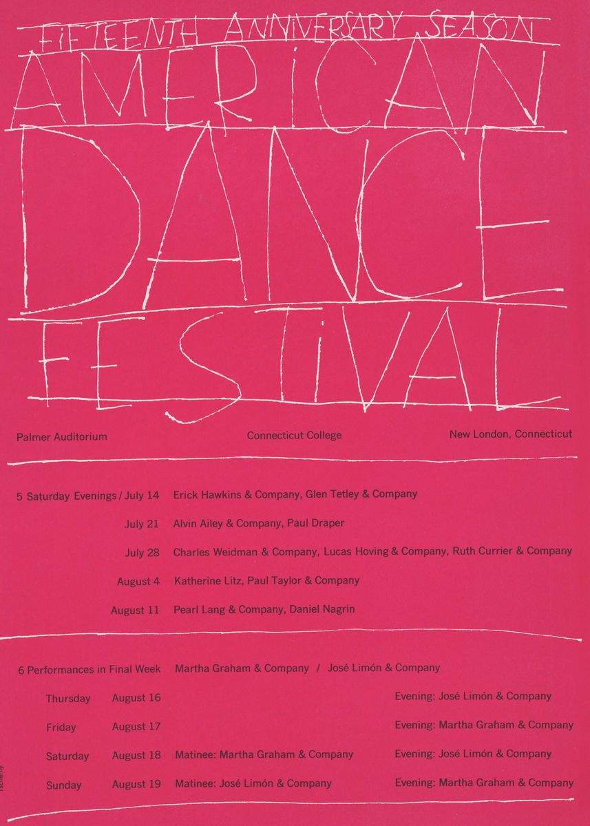 American dance festival vintage poster | exhibition print | art poster