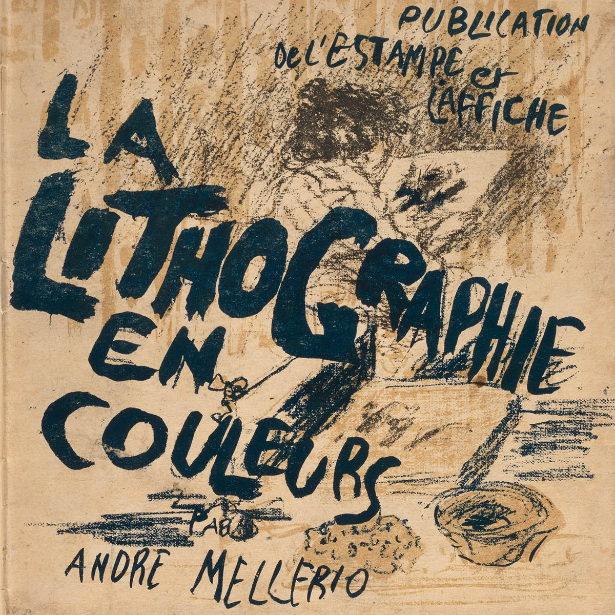 Andre Mellerio's Vintage Exhibition Poster La Lithographic en Couleurs