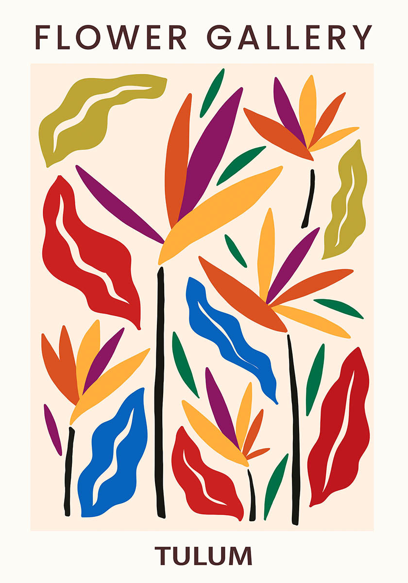 flower market poster tulum