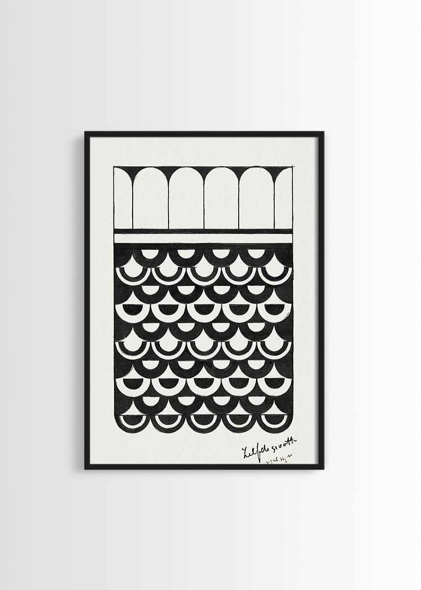 Black white vintage poster