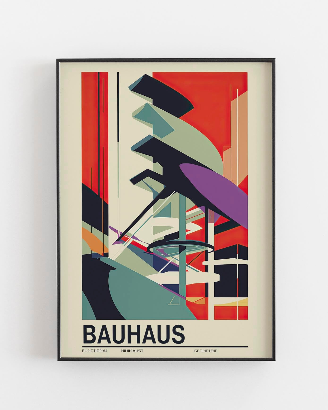 Bauhaus architecture poster