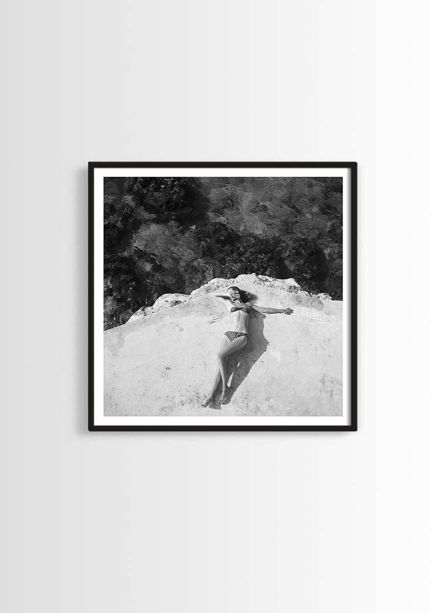 Vintage Vogue model beach poster