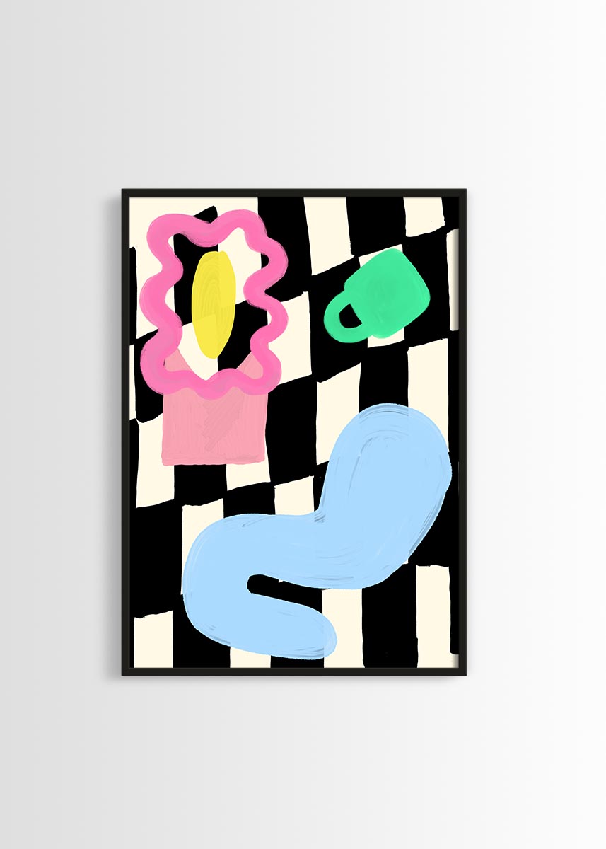 Tridimensional room poster