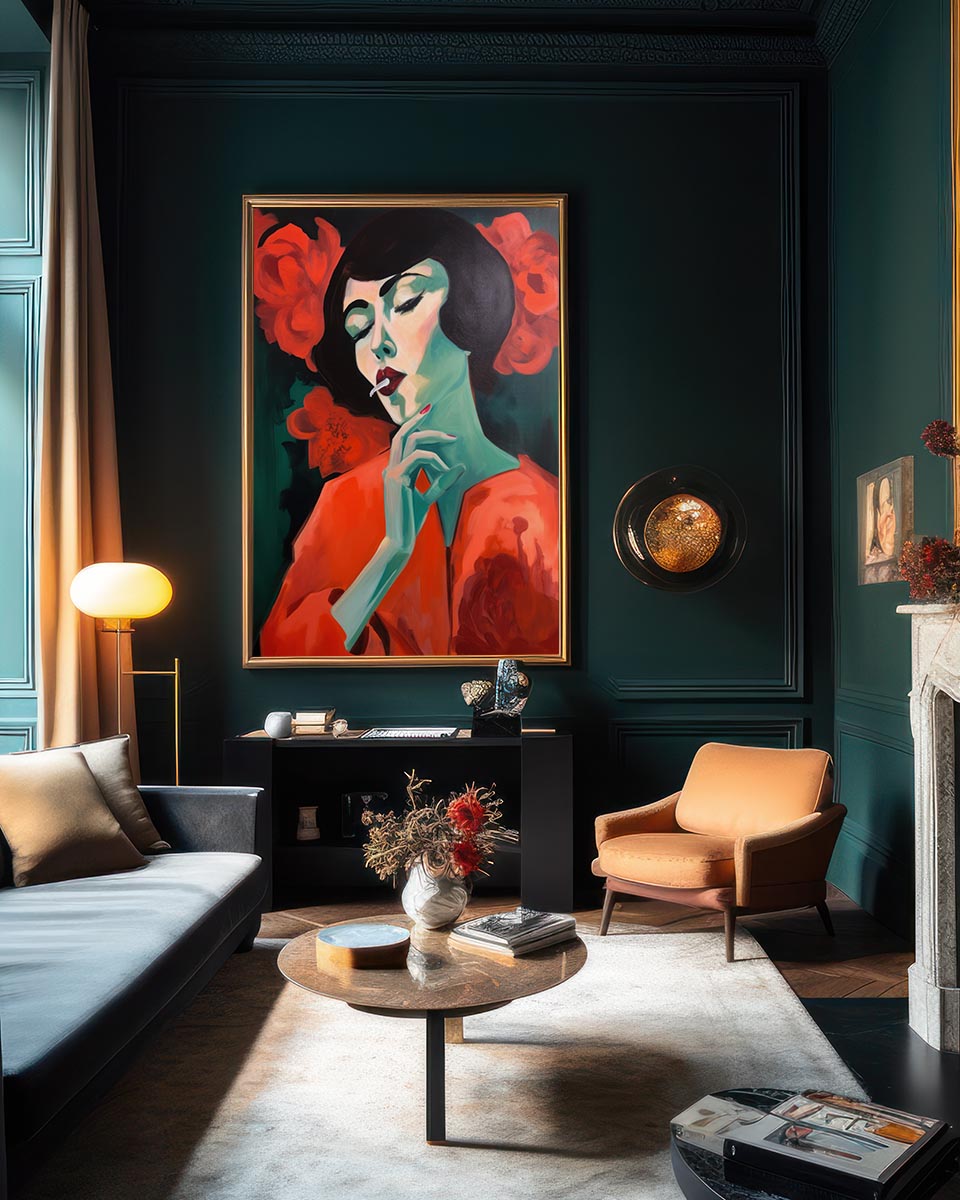 woman drawing