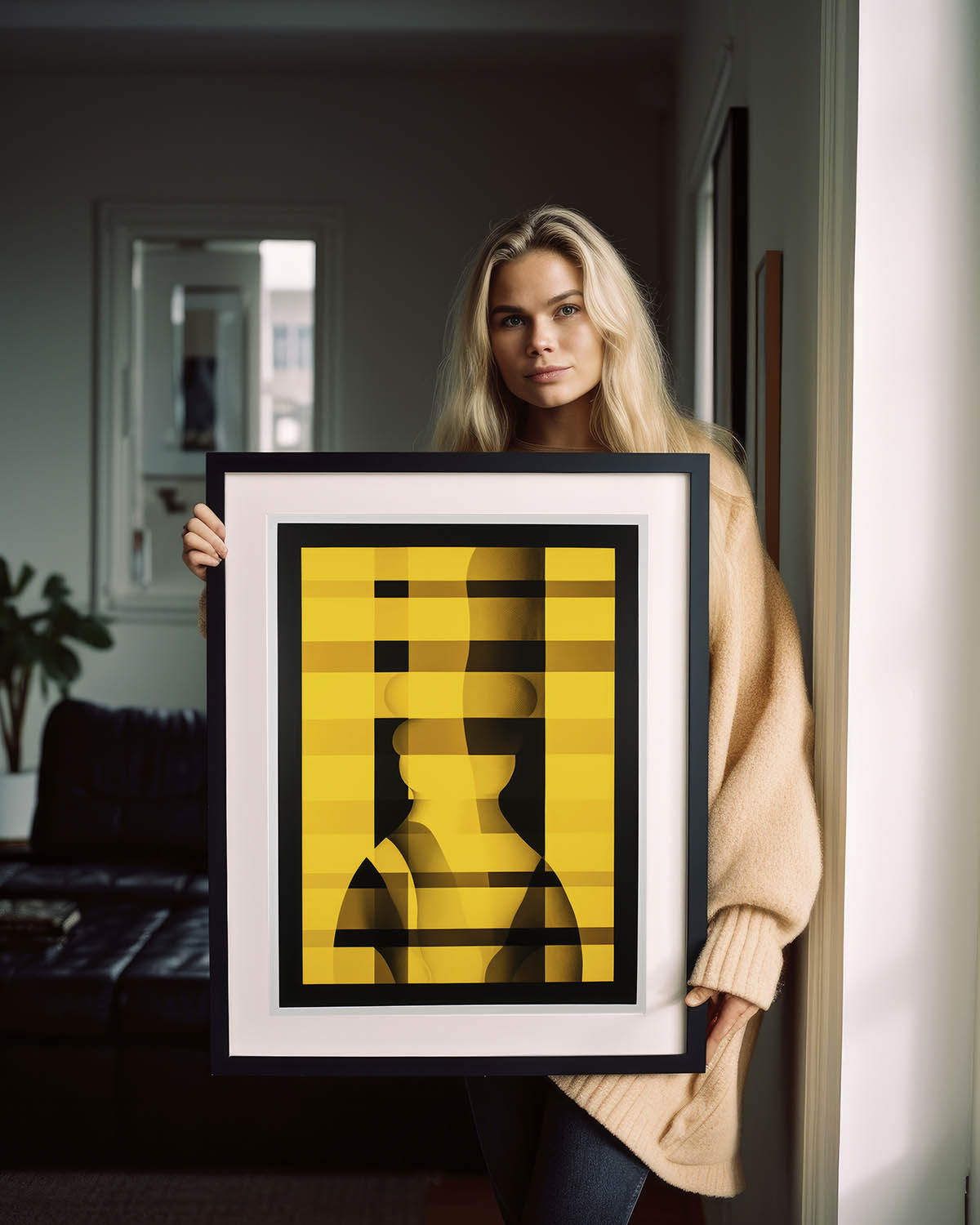 abstract yellow poster
