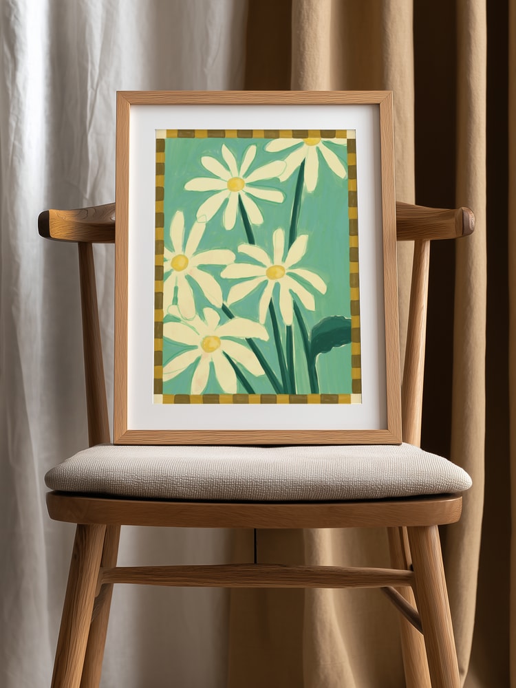 Cheerful Painted Daisies Poster
