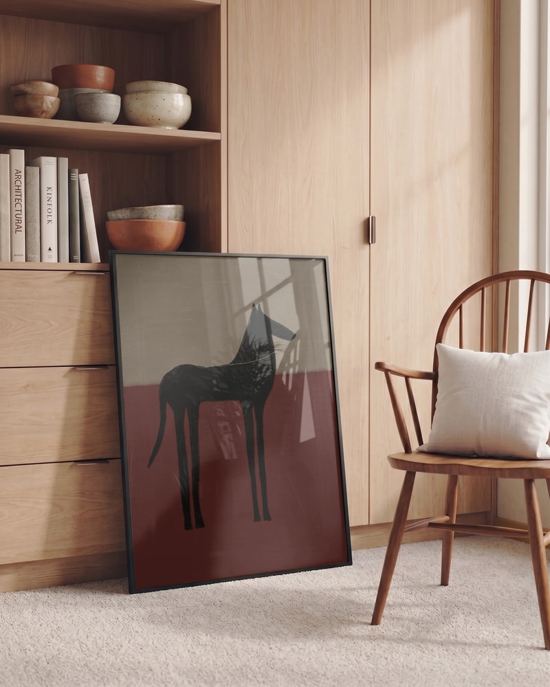 Abstract Black Horse