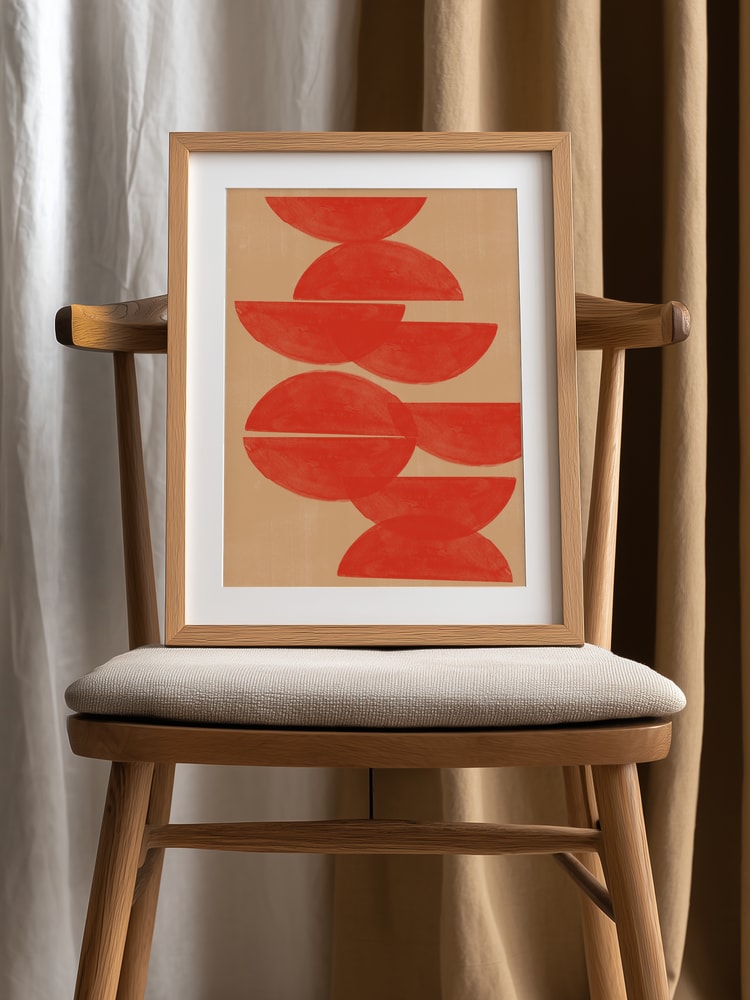 Crimson Symmetry Poster