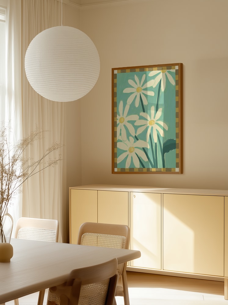 Cheerful Painted Daisies Poster