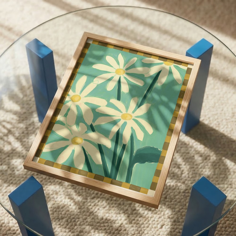 Cheerful Painted Daisies Poster