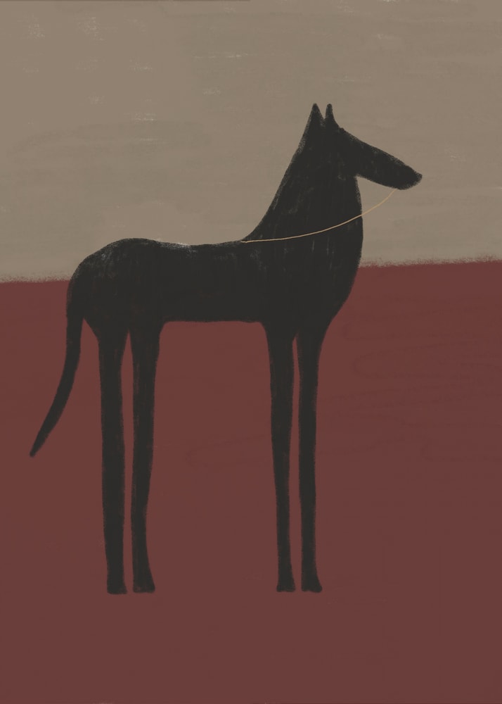 Abstract Black Horse