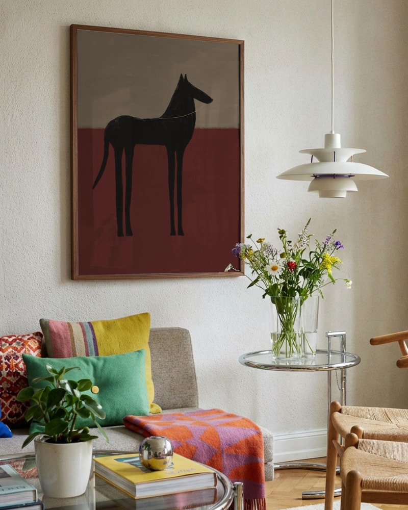 Abstract Black Horse