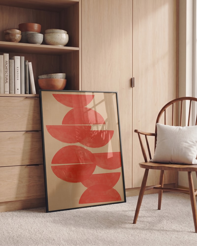 Crimson Symmetry Poster