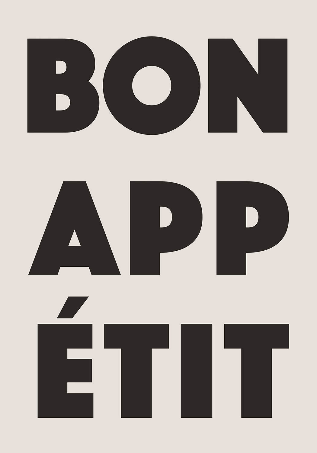 Bon Appétit typography poster