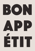 Bon Appétit typography poster