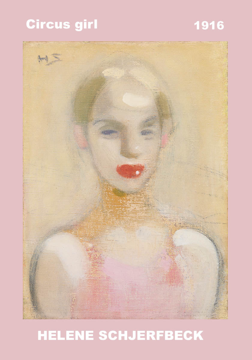 Helen Schjerfbeck - circus girl poster