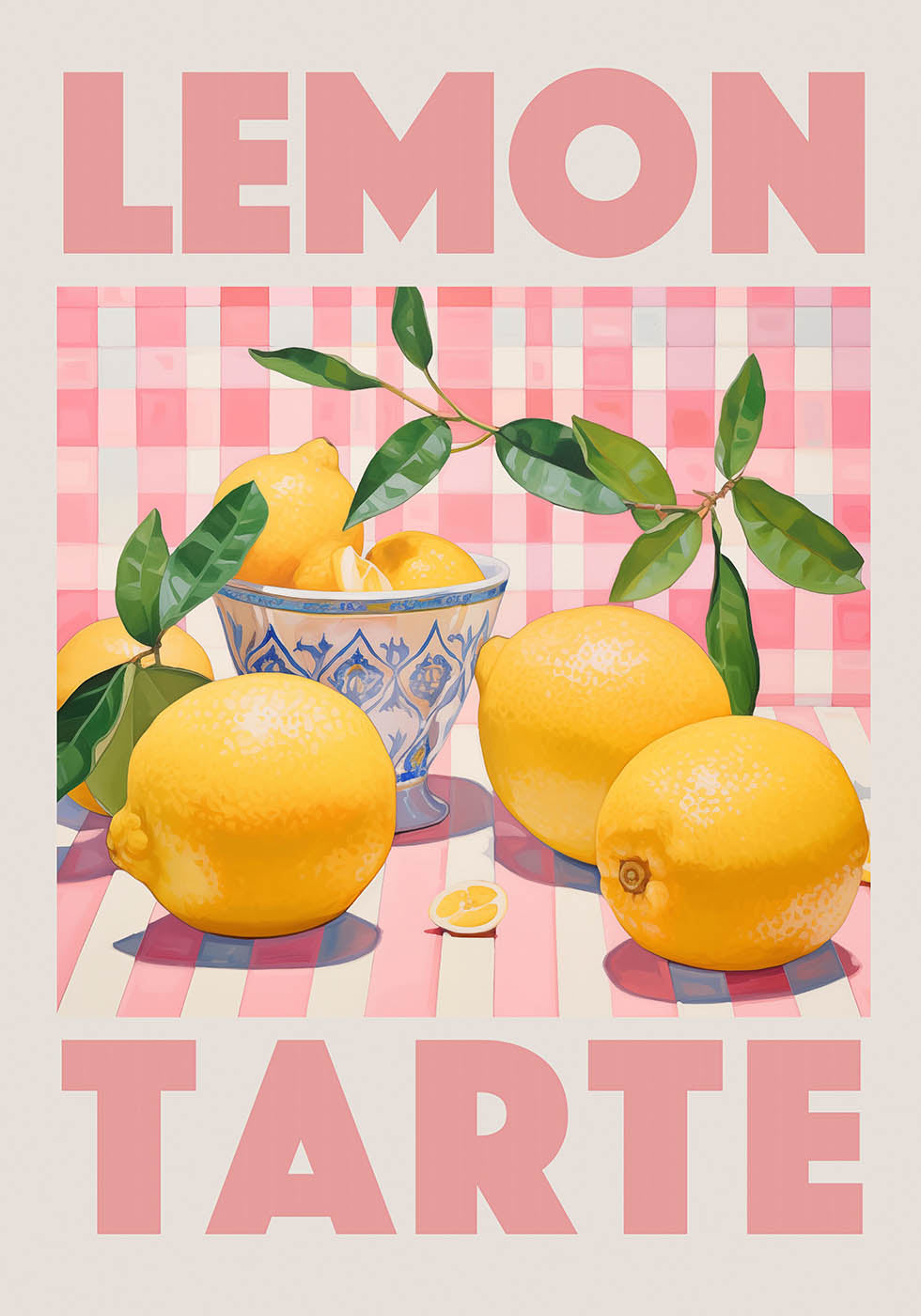 Lemon tarte poster. kitchen decor poster