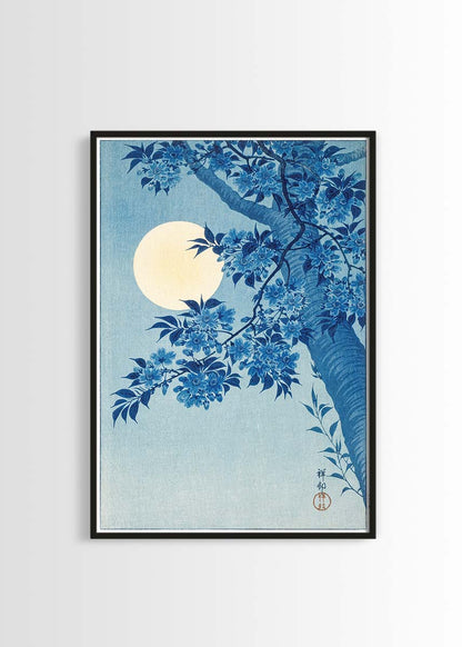 Ohara Koson - blossoming cherry on a moonlit night