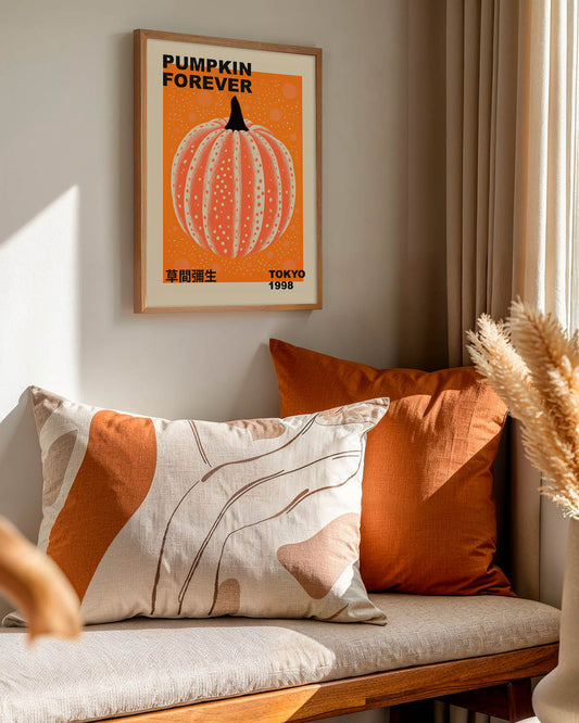 Yayoi Kusama inspired pumpkin poster.