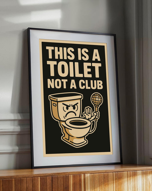 This is a toilet not a club poster
