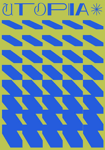 Utopia bold geometric abstract poster