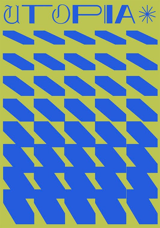 Utopia bold geometric abstract poster