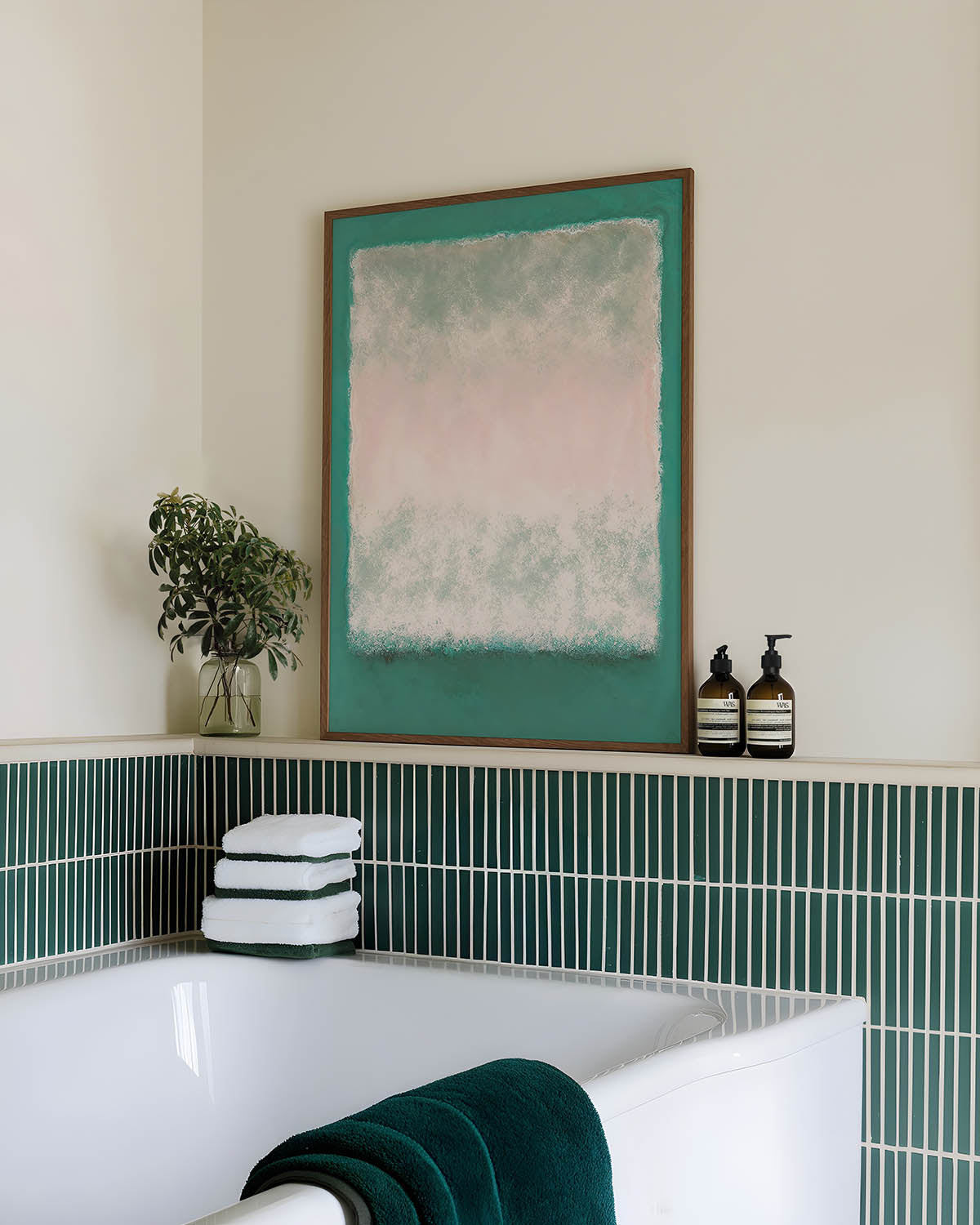 Green abstract poster