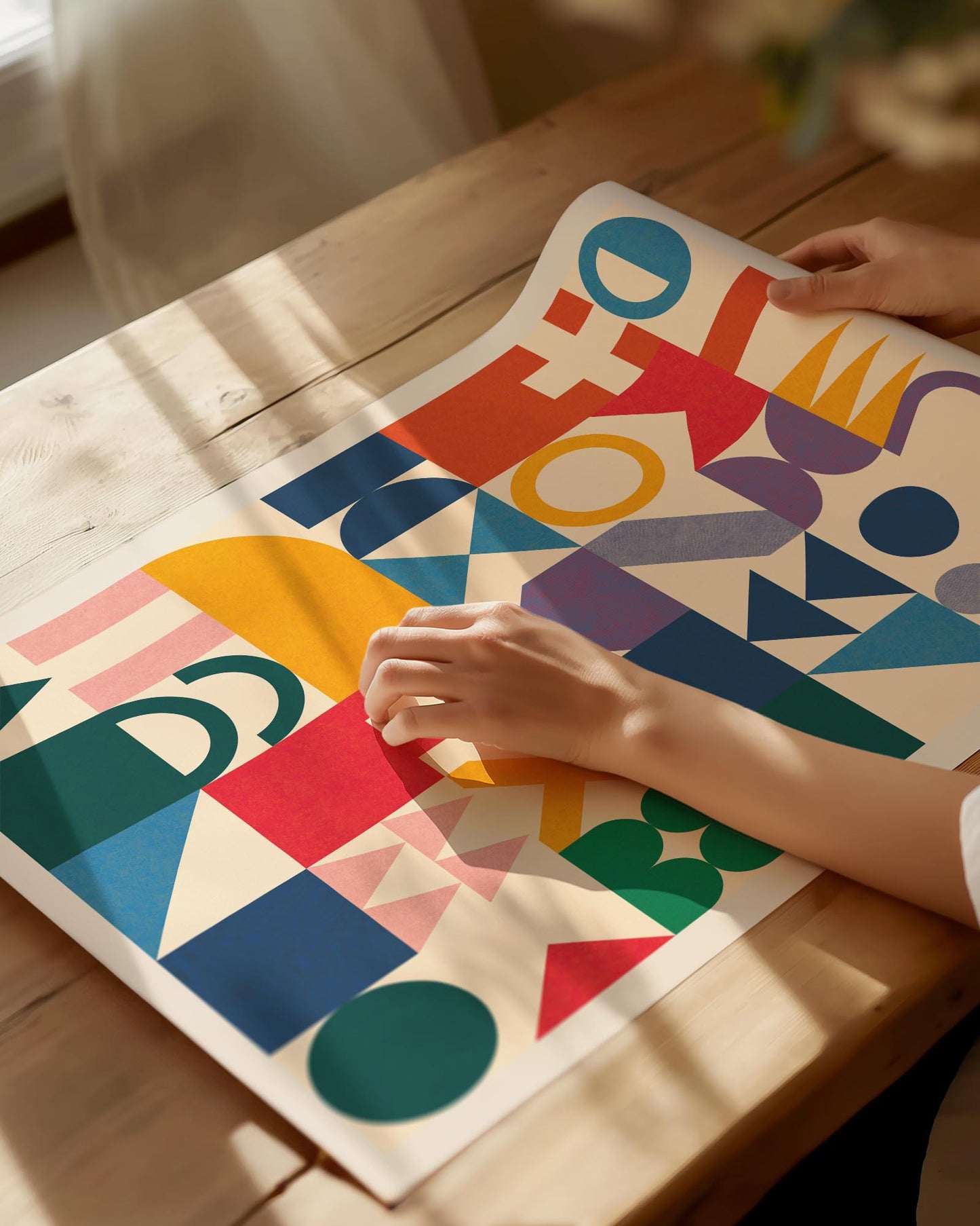 Geometric Abstract Bauhaus Poster - Add a Modern Touch to Your Living ...