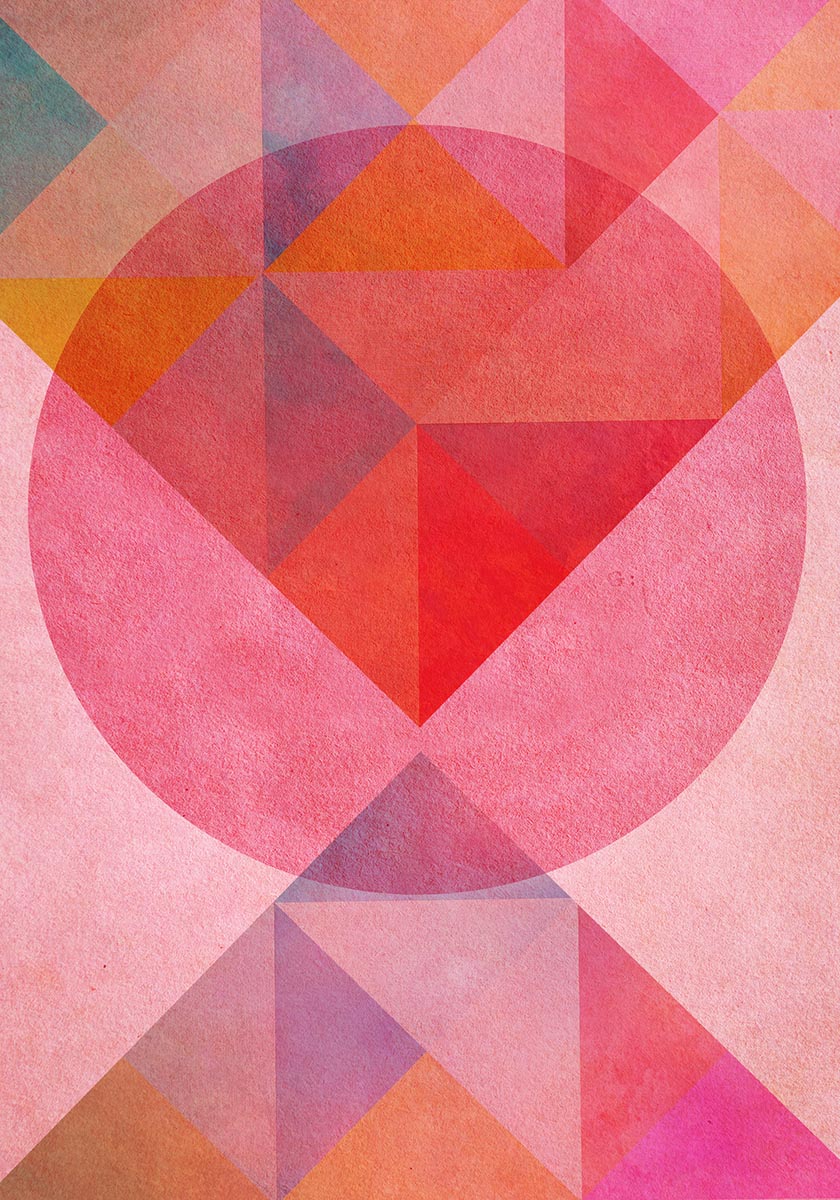 abstract pink poster