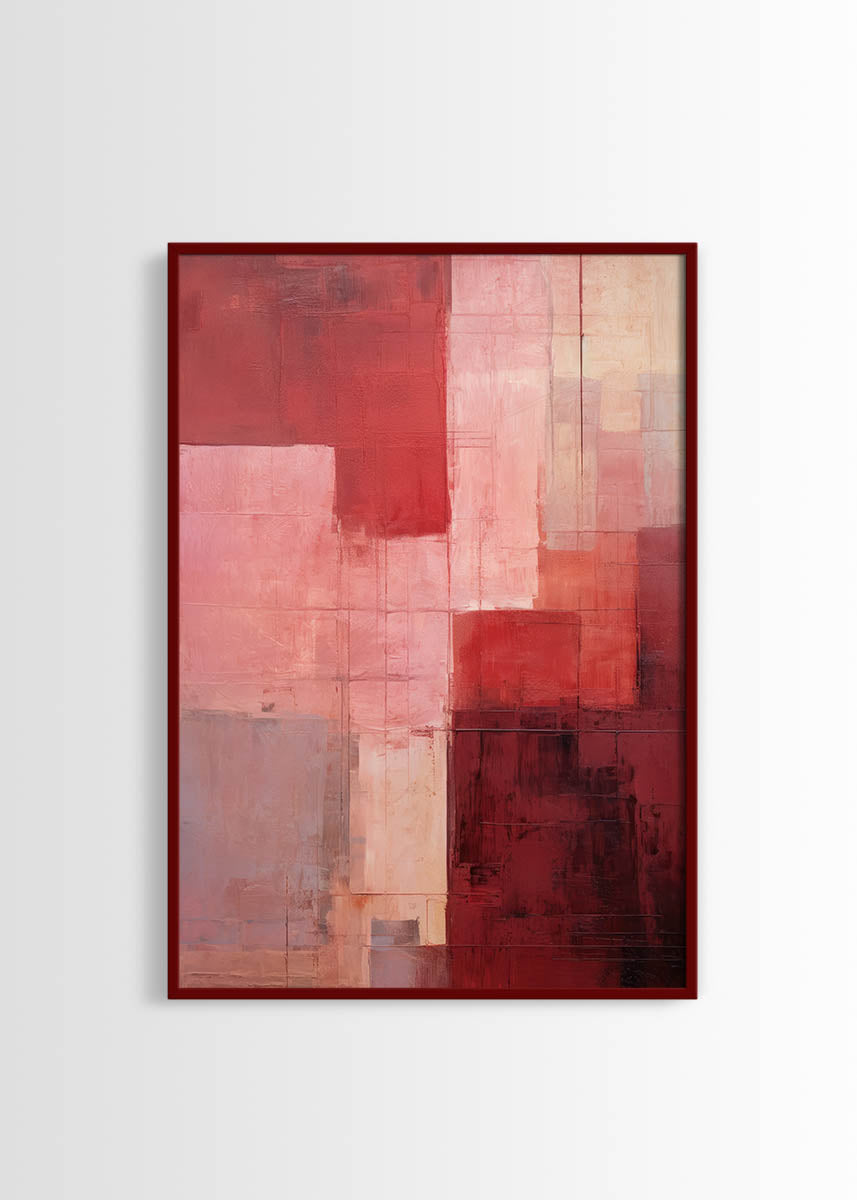 abstract red tonal poster