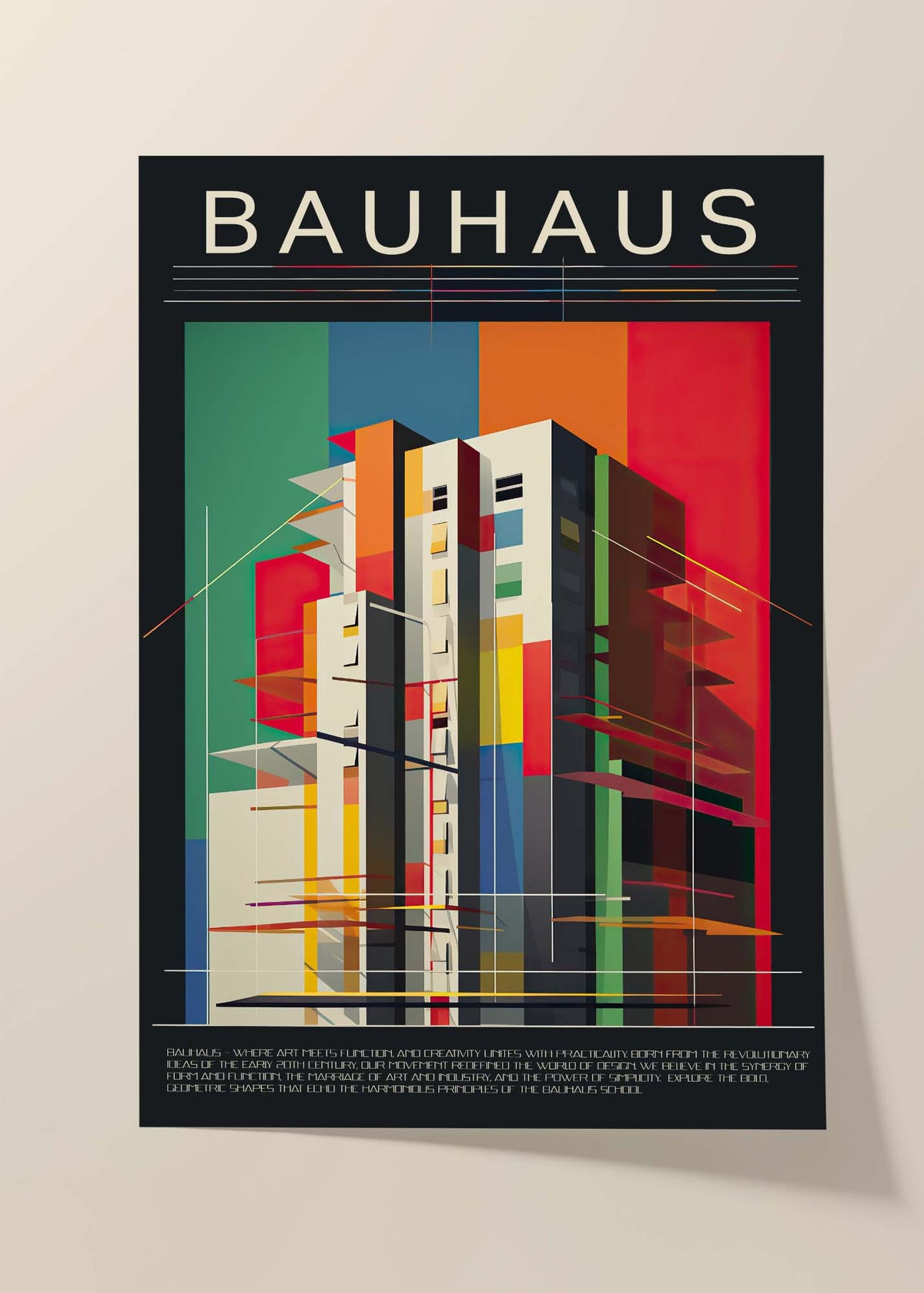 Bauhaus architecture poster