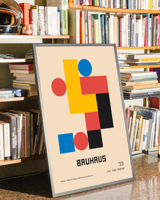 Bauhaus school poster multicolor