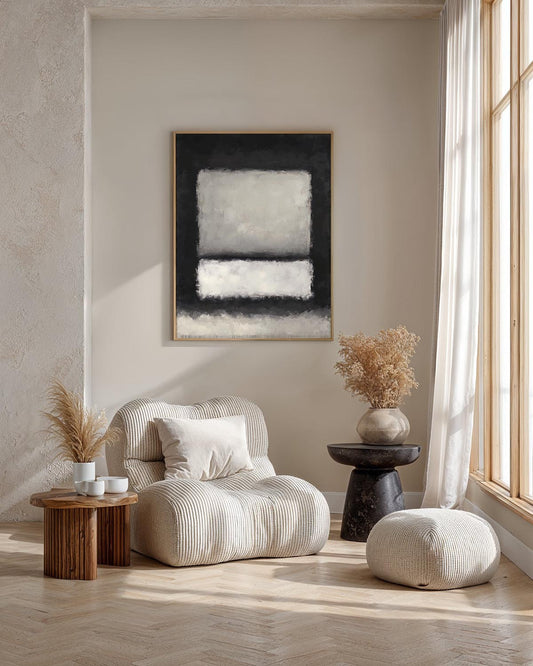 Quiet contrast abstract poster
