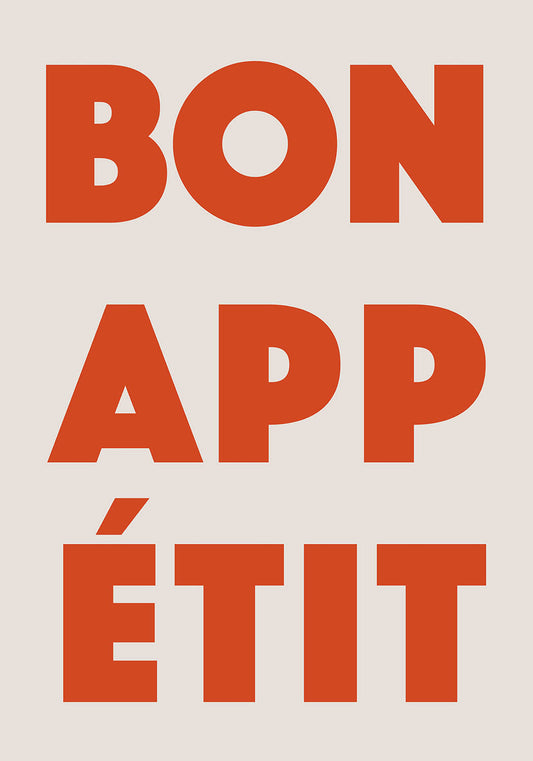 Bon Appetit red poster