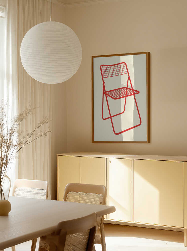 Ted Net Chair Red Poster