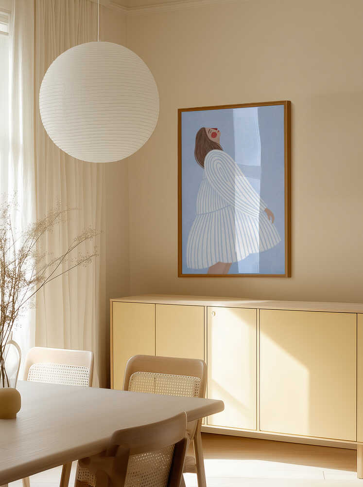 The Woman With the Blue Stripes