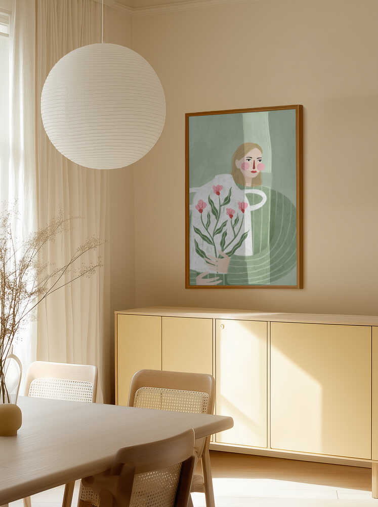 The Woman With Pink Vase