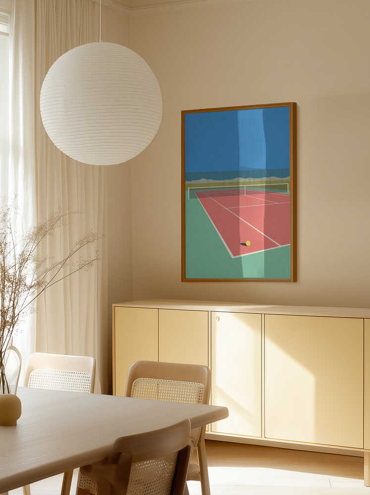 Tennis Court In the Desert Poster