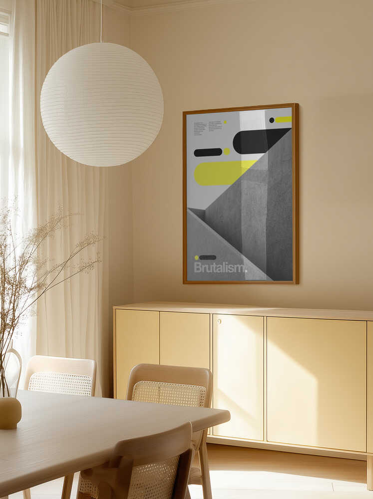 Brutalist Geometric Design Poster