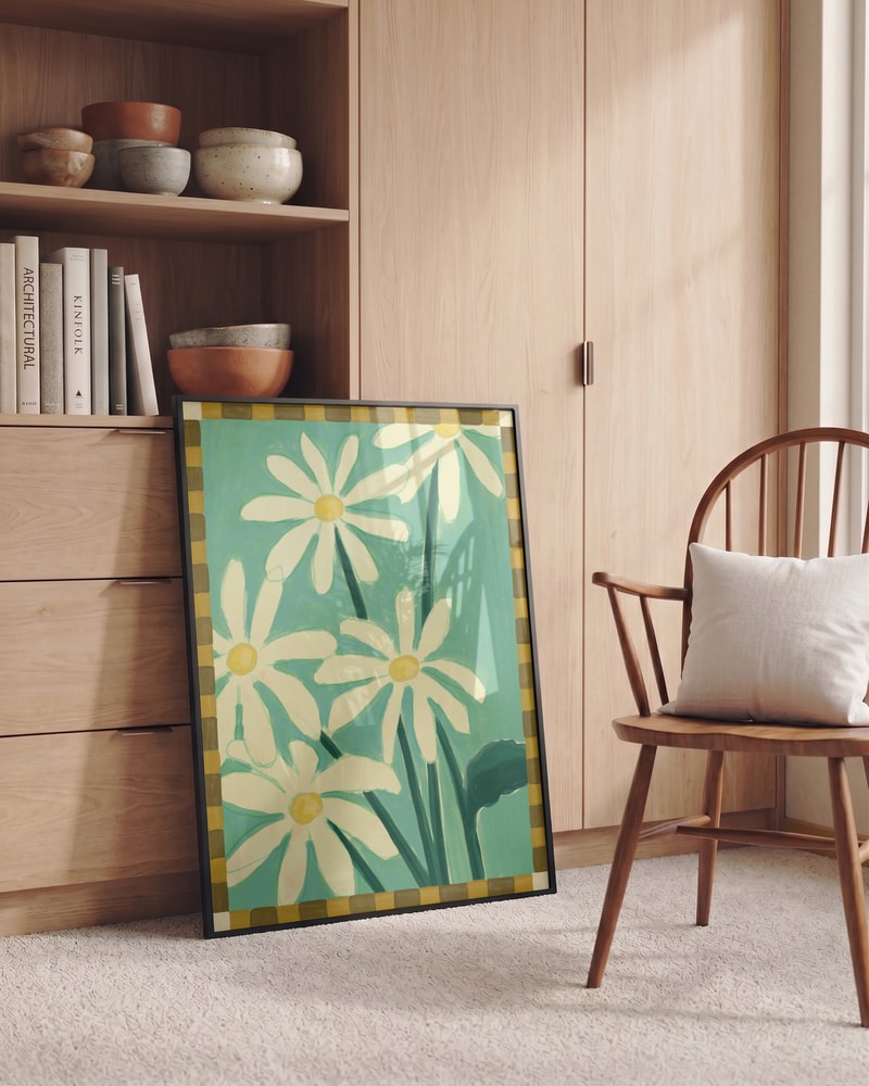 Cheerful Painted Daisies Poster