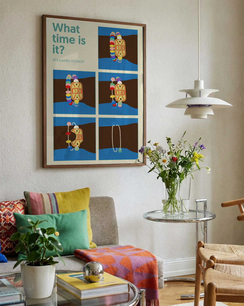Poster Candy Clock
