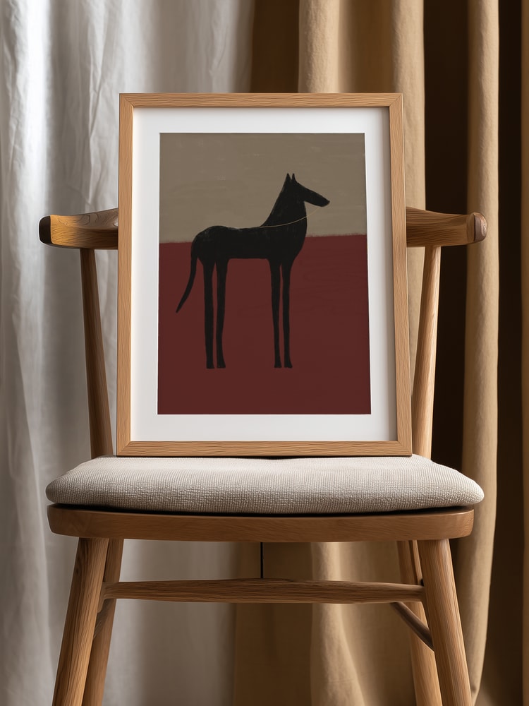 Abstract Black Horse