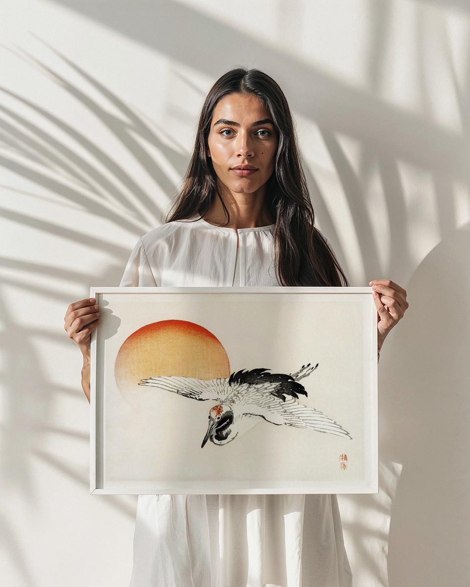 Kono Bairei - Flying Crane at Sunrise
